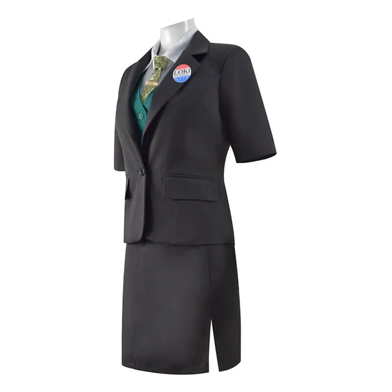 2021 Lady Loki Costume Female Loki Skirt Cosplay Costume Uniform for Sale