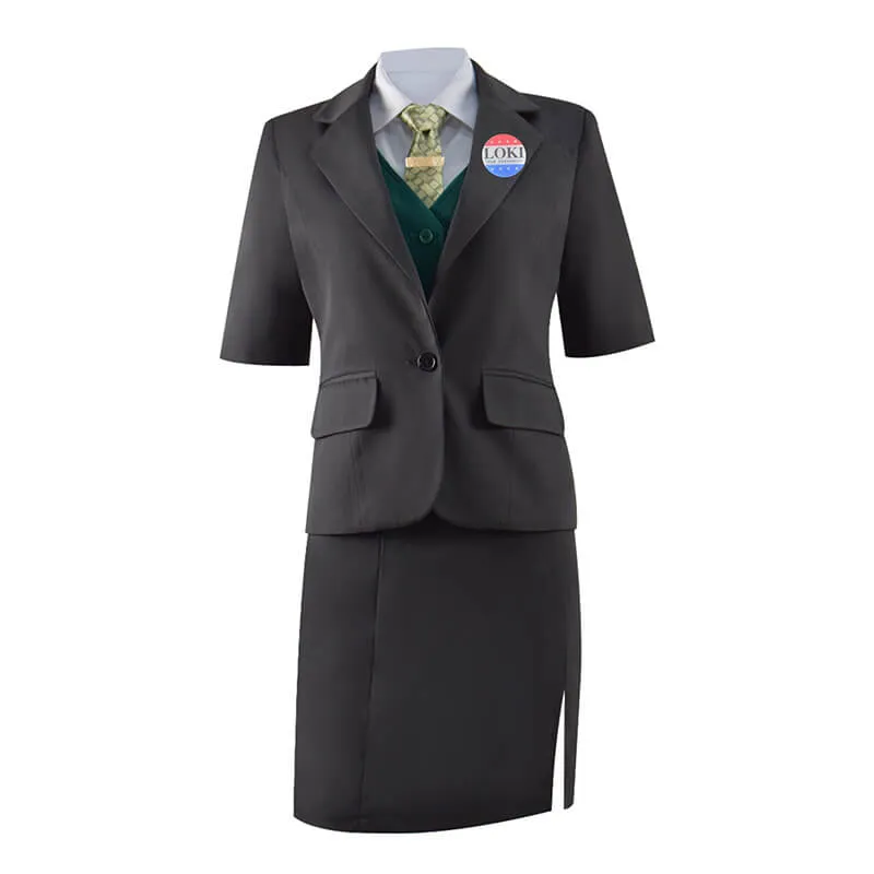 2021 Lady Loki Costume Female Loki Skirt Cosplay Costume Uniform for Sale