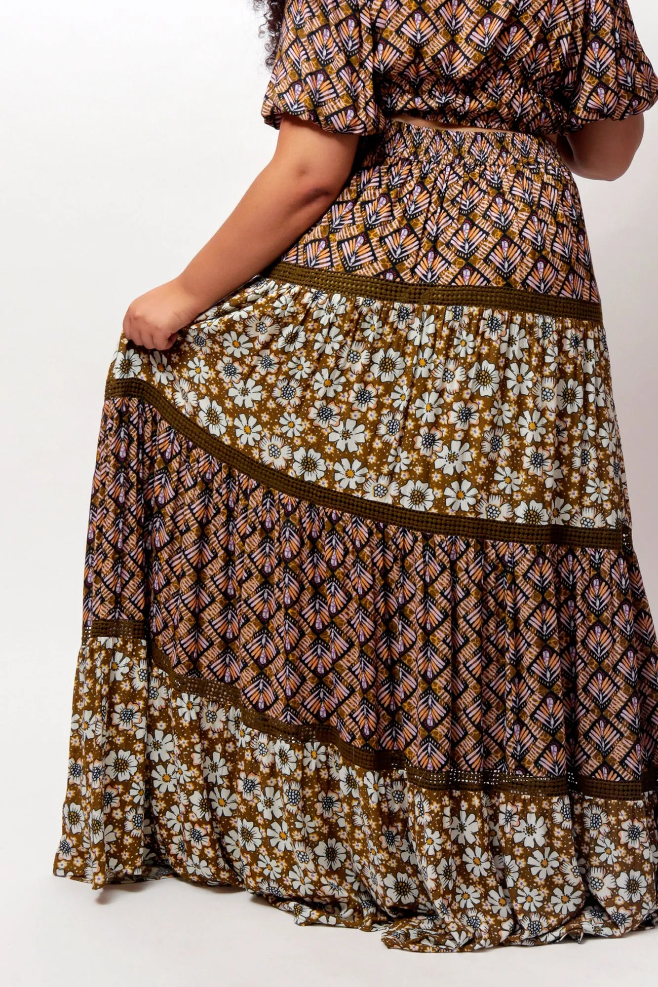 Aisha Tiered Maxi Skirt