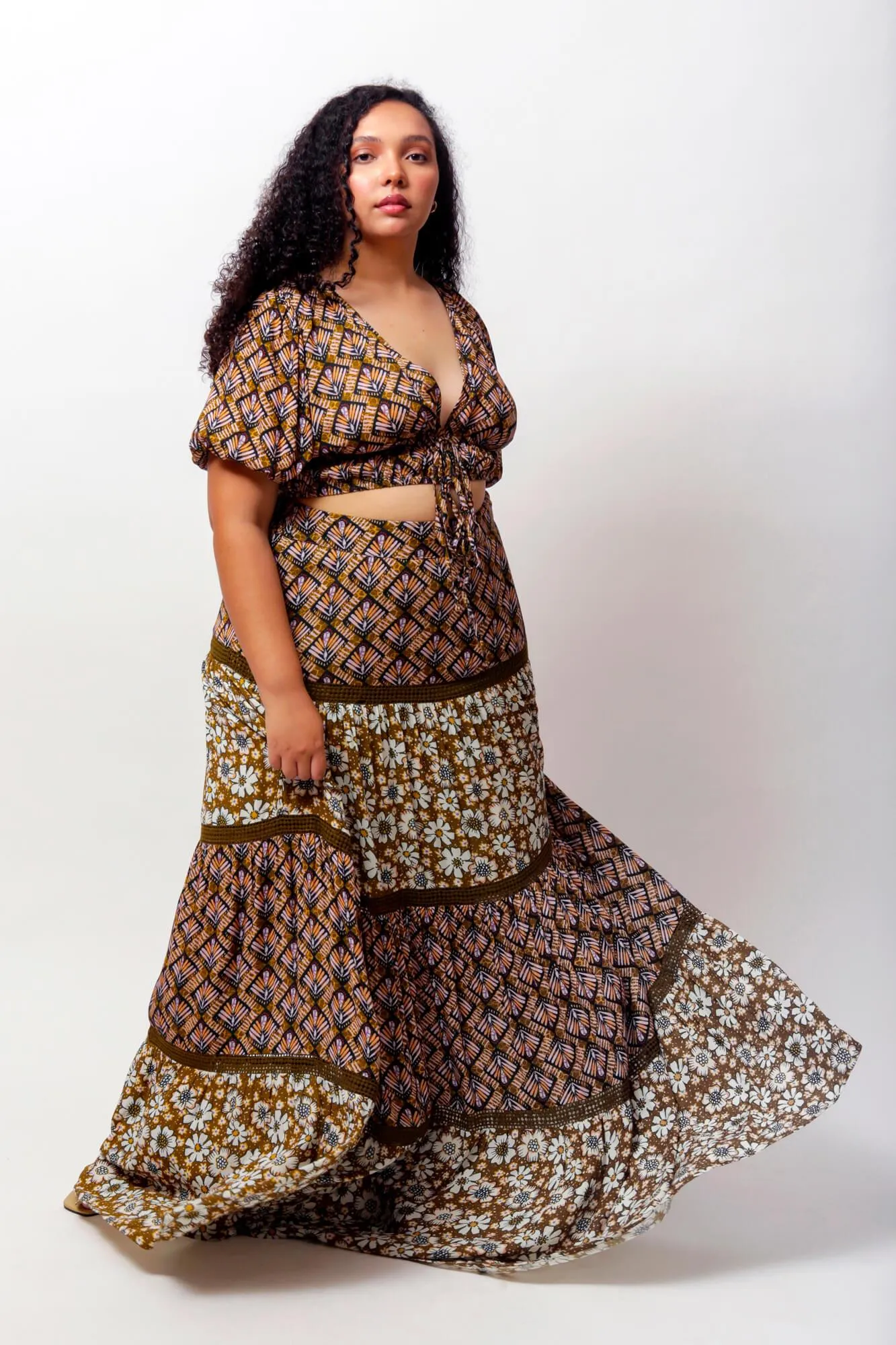 Aisha Tiered Maxi Skirt