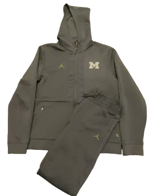 A.J. Henning Michigan Football Player Exclusive Premium Travel Sweatsuit - Jacket & Sweatpants