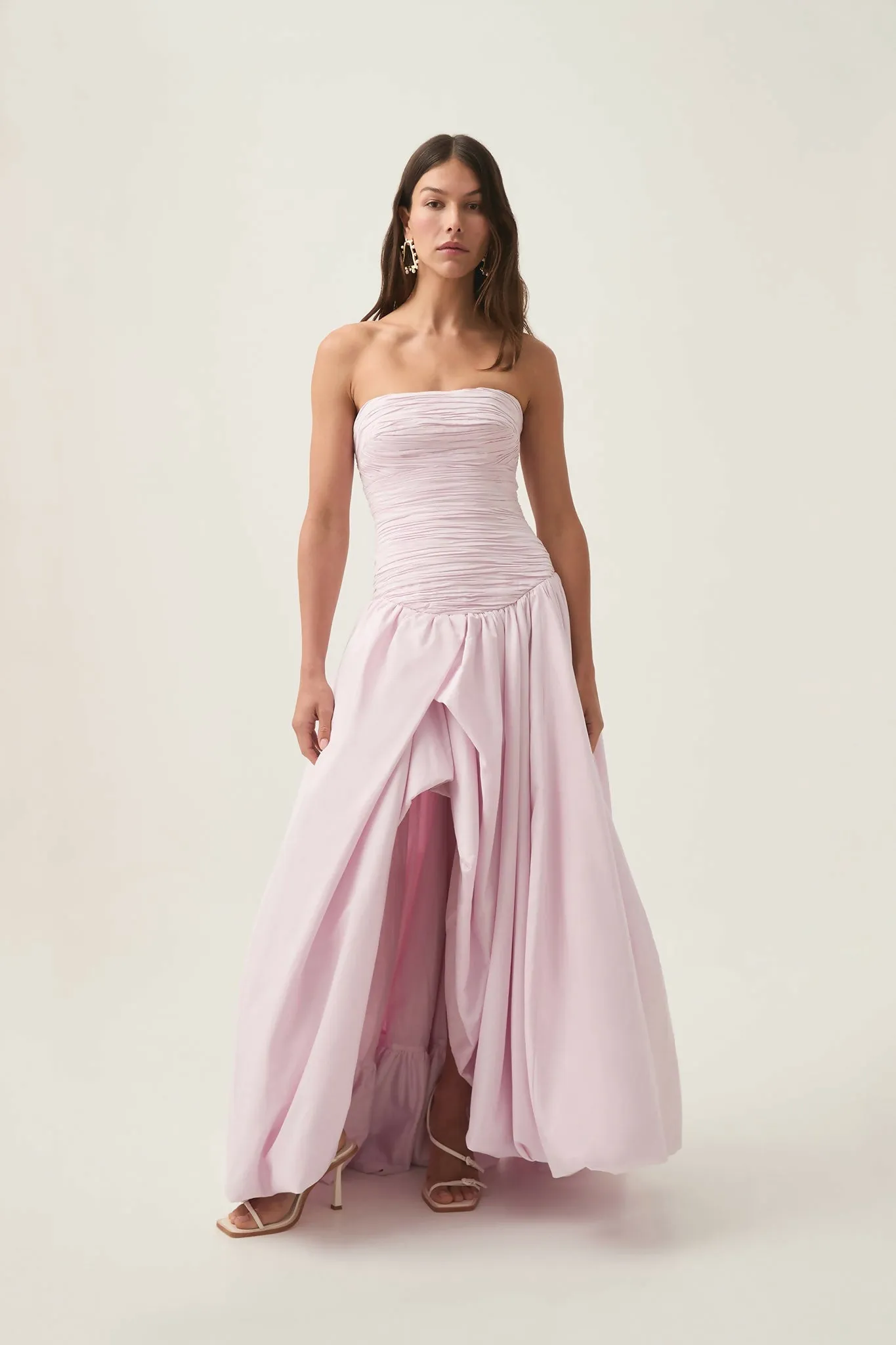 Aje Violette Bubble Hem Maxi Baby Pink