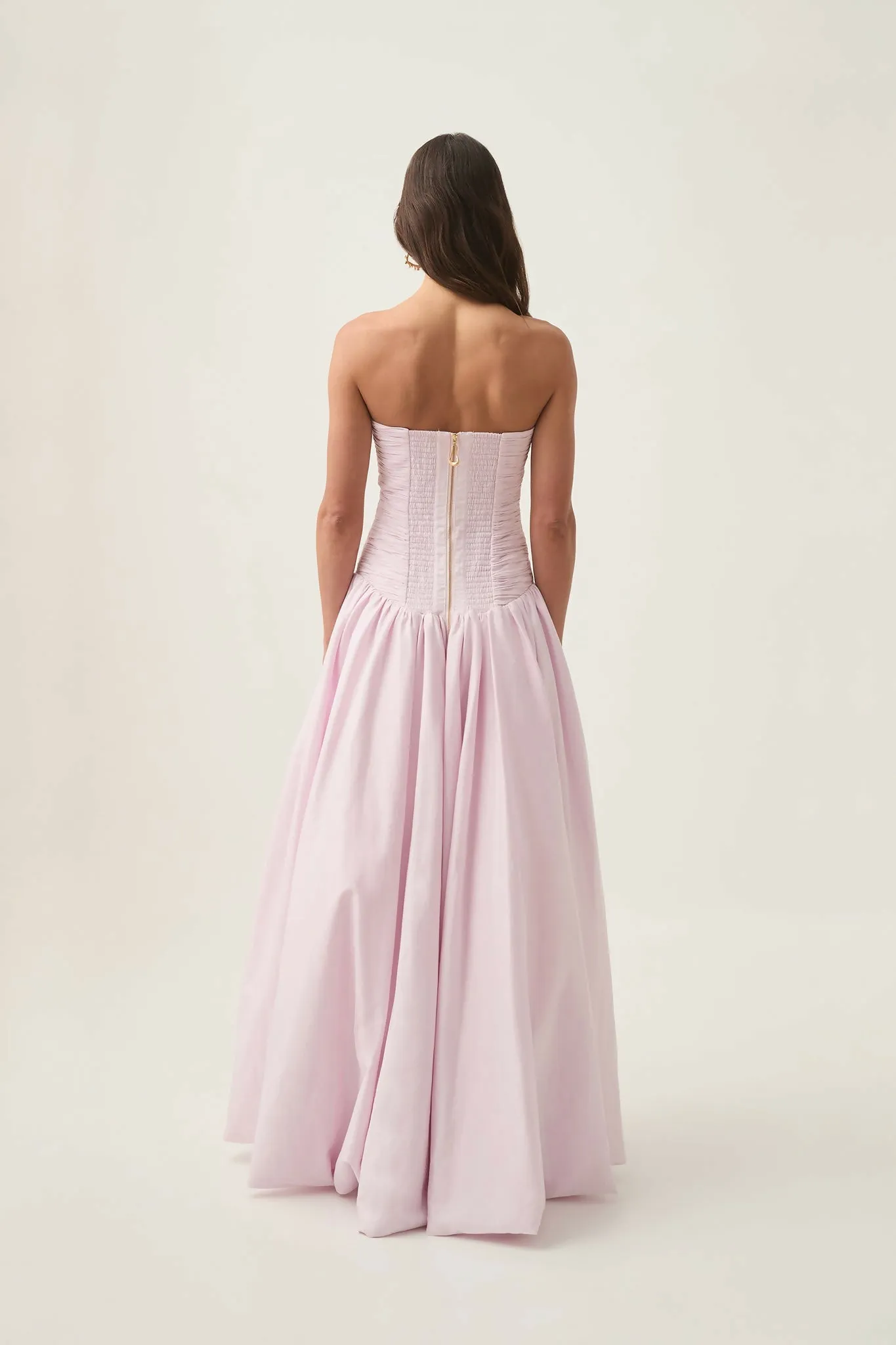 Aje Violette Bubble Hem Maxi Baby Pink