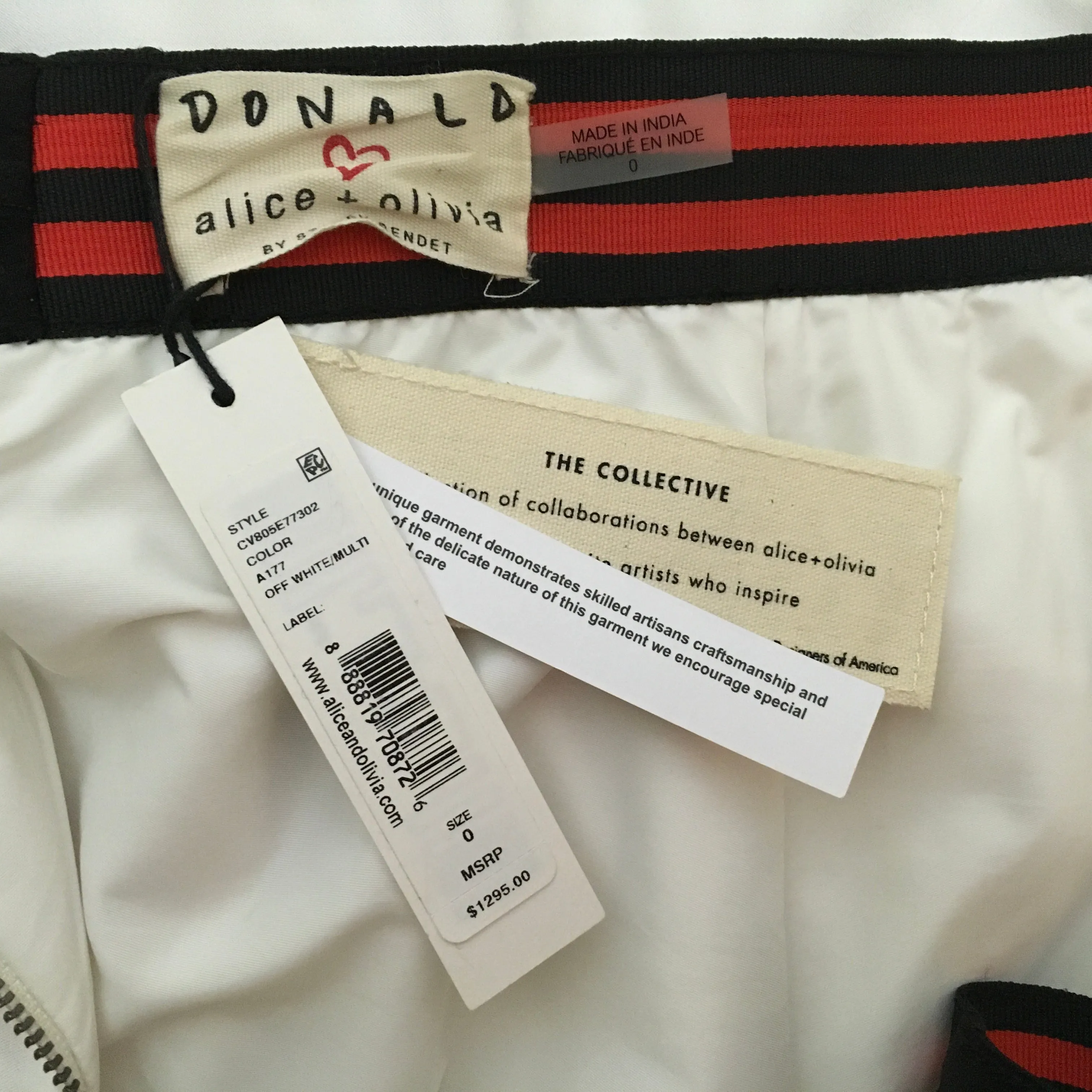 Alice   Olivia Print Rolling Stone's Mouth High Waist  Maxi Skirt