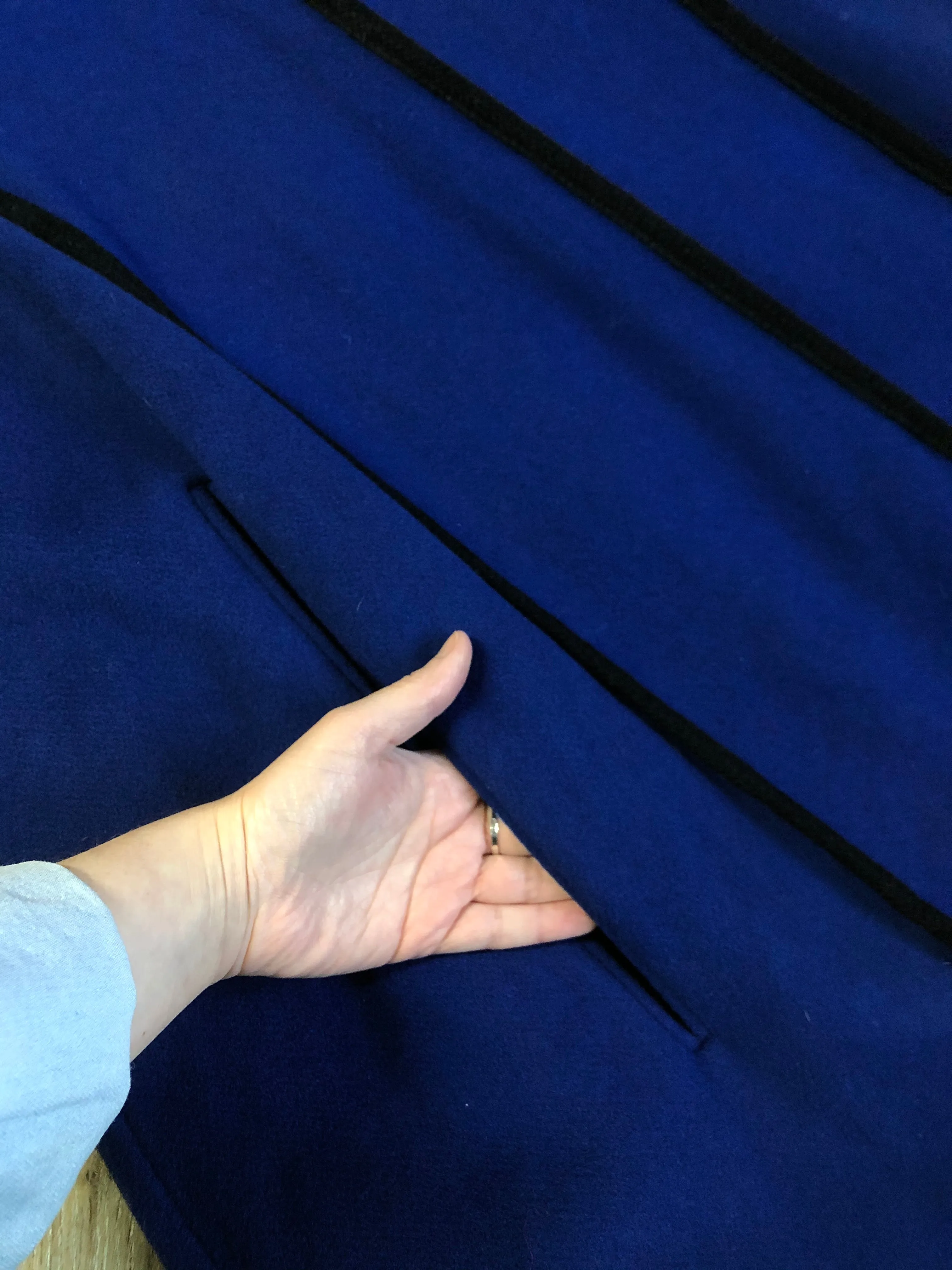 Alorna Royal Blue Cape with Attached Scarf, Made in USA SOLD