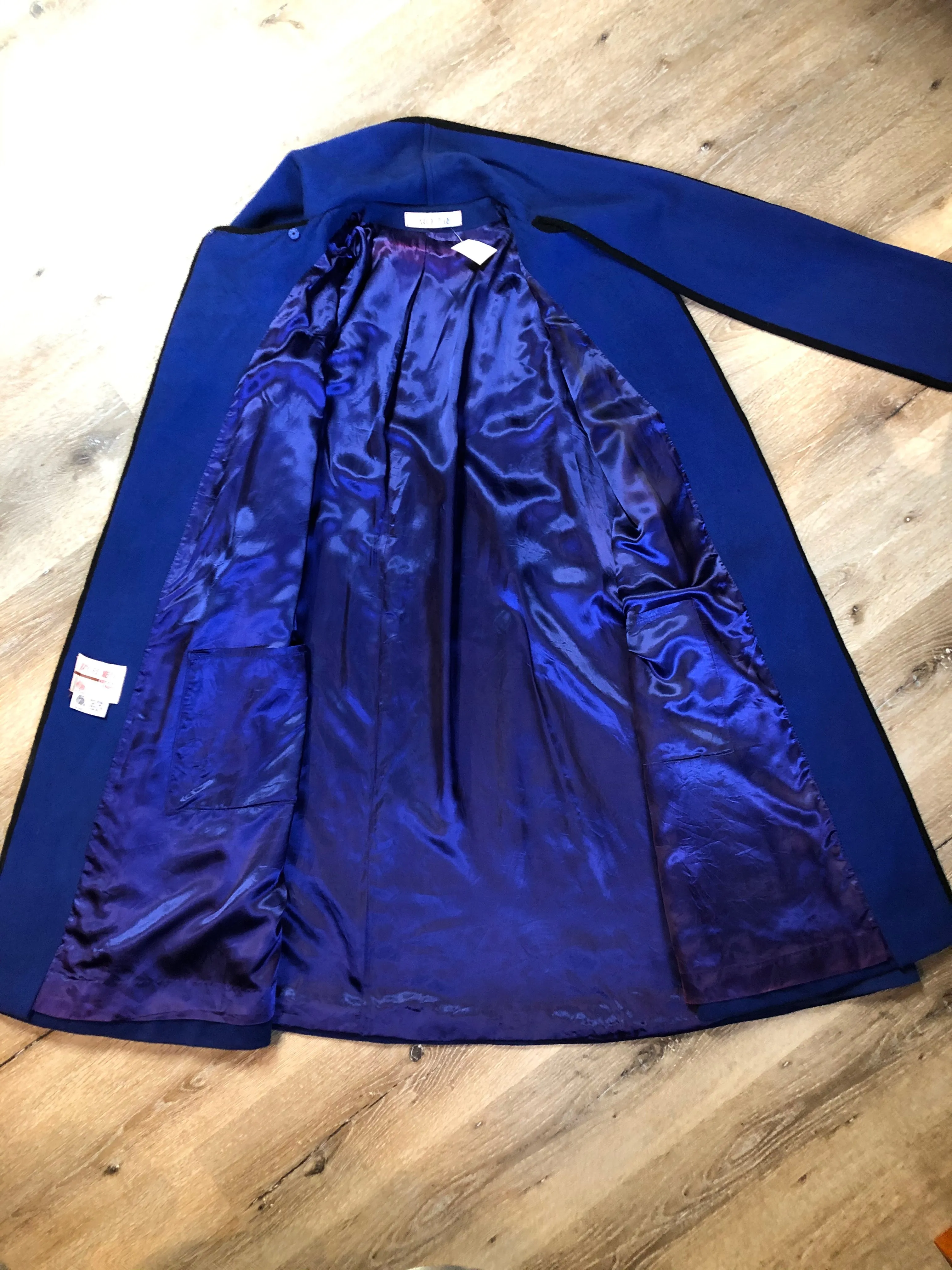 Alorna Royal Blue Cape with Attached Scarf, Made in USA SOLD