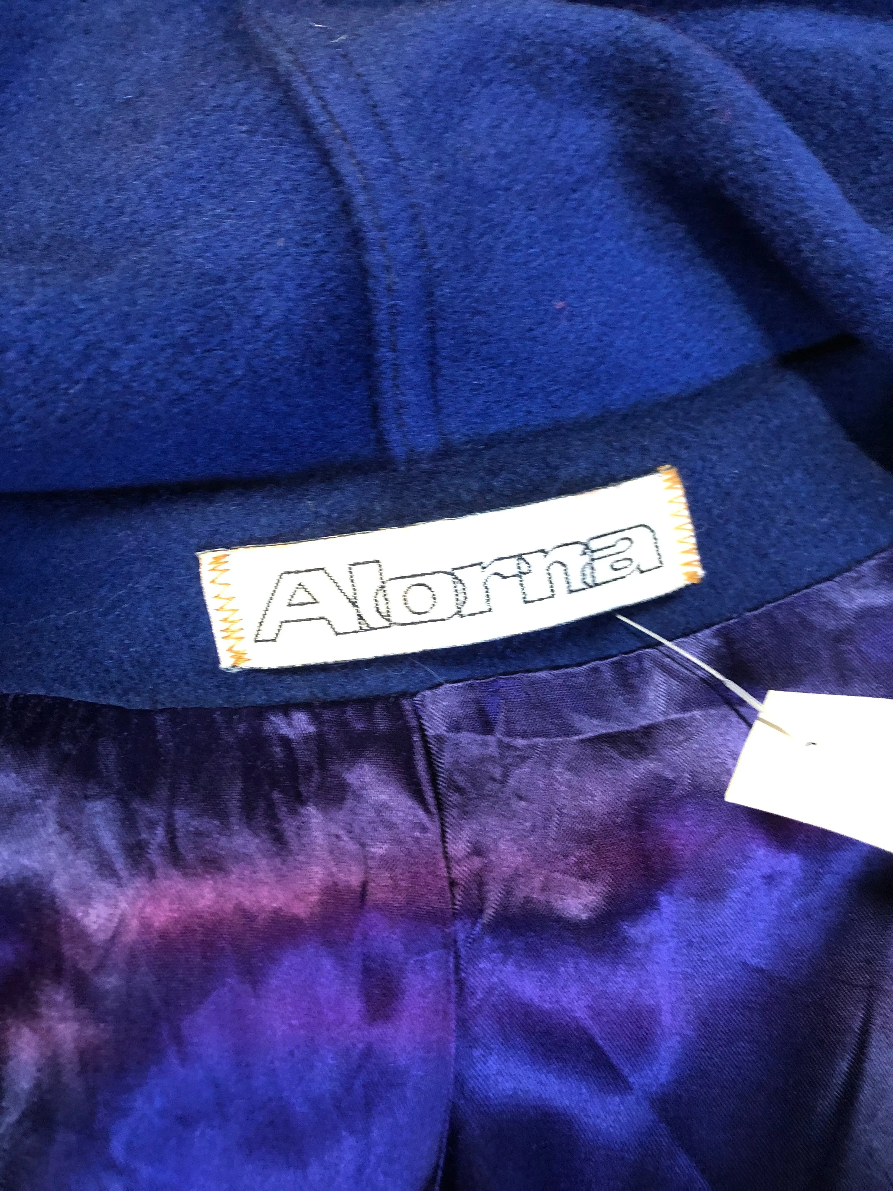 Alorna Royal Blue Cape with Attached Scarf, Made in USA SOLD