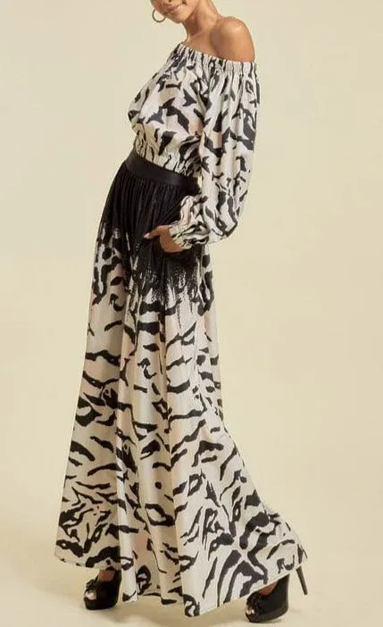 Animal Print Maxi Skirt Set