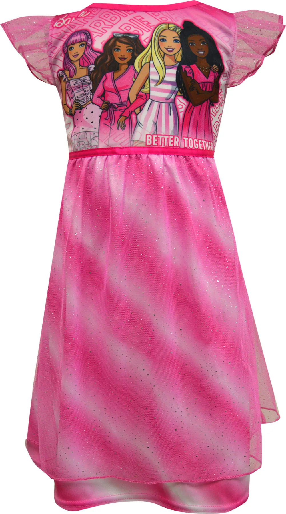 Barbie Pink Sparkle Better Together Dress Up Nightgown