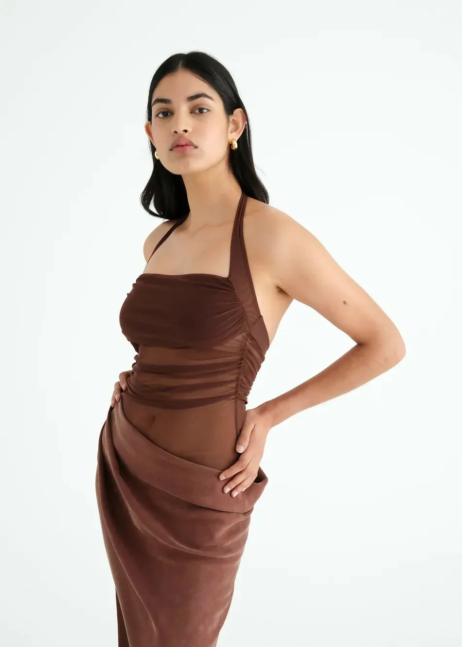 Benni Gina Maxi Dress in Chocolate