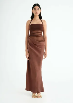Benni Gina Maxi Dress in Chocolate