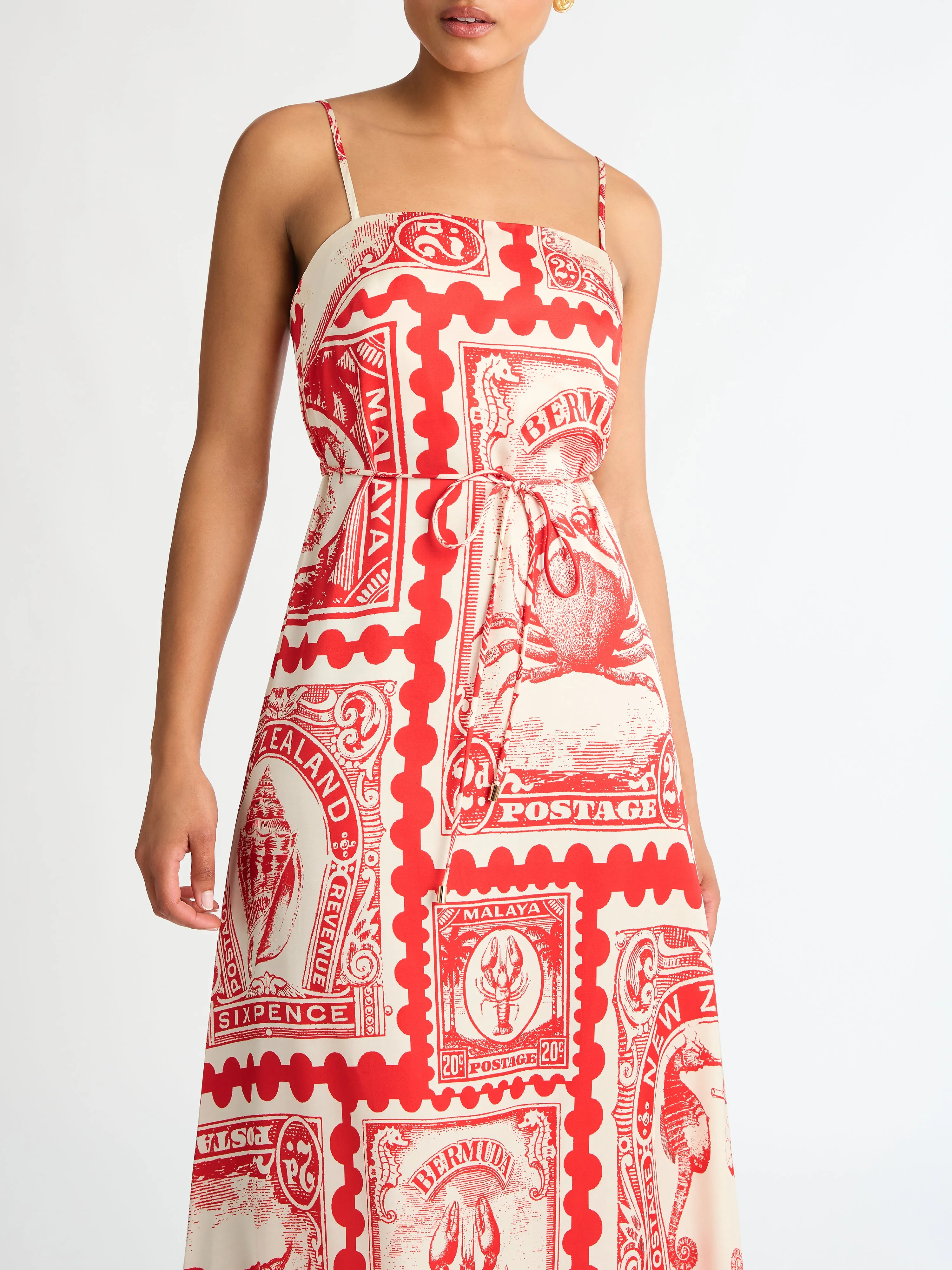 BERMUDA POST COLUMN MAXI DRESS