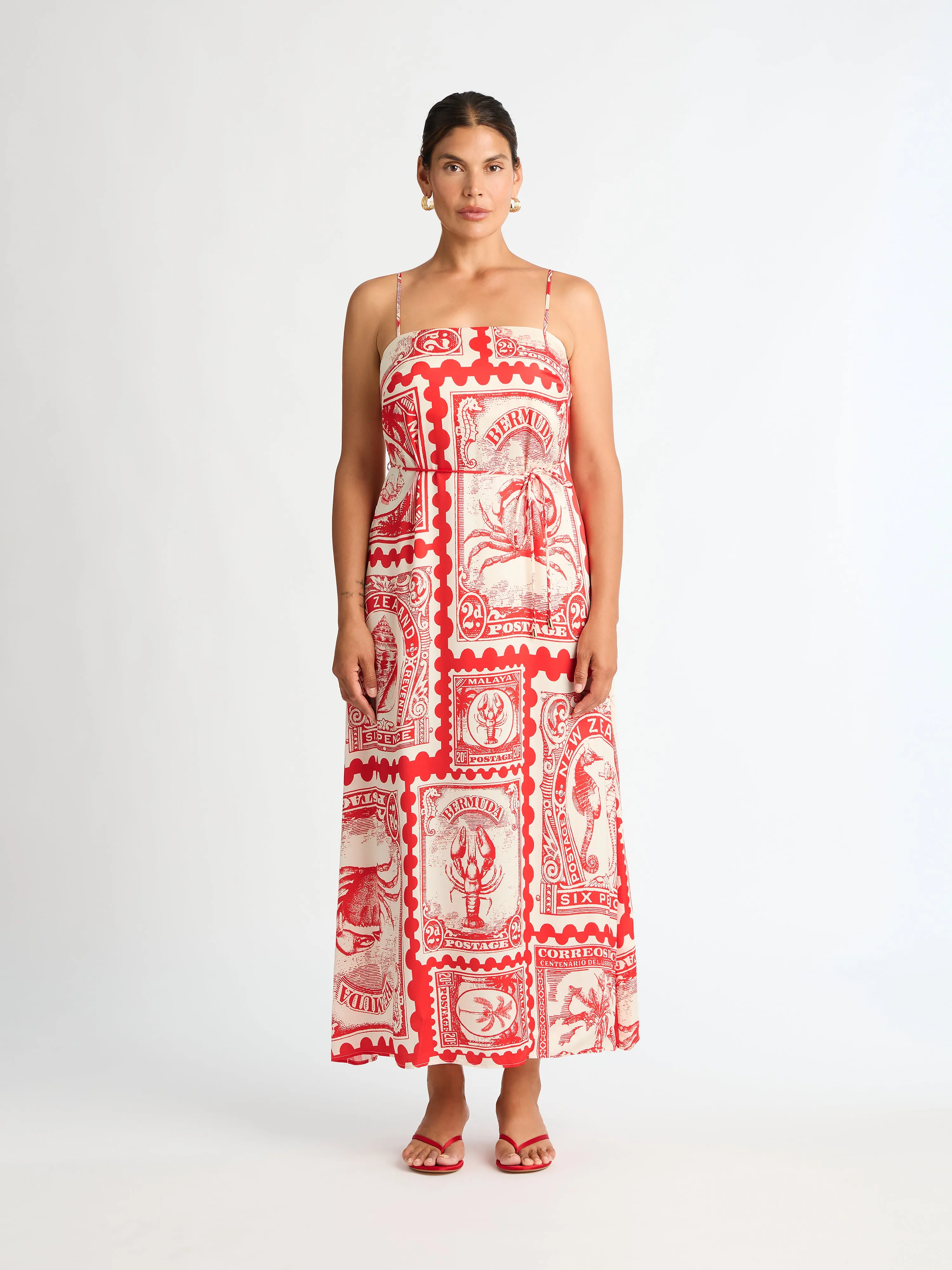 BERMUDA POST COLUMN MAXI DRESS