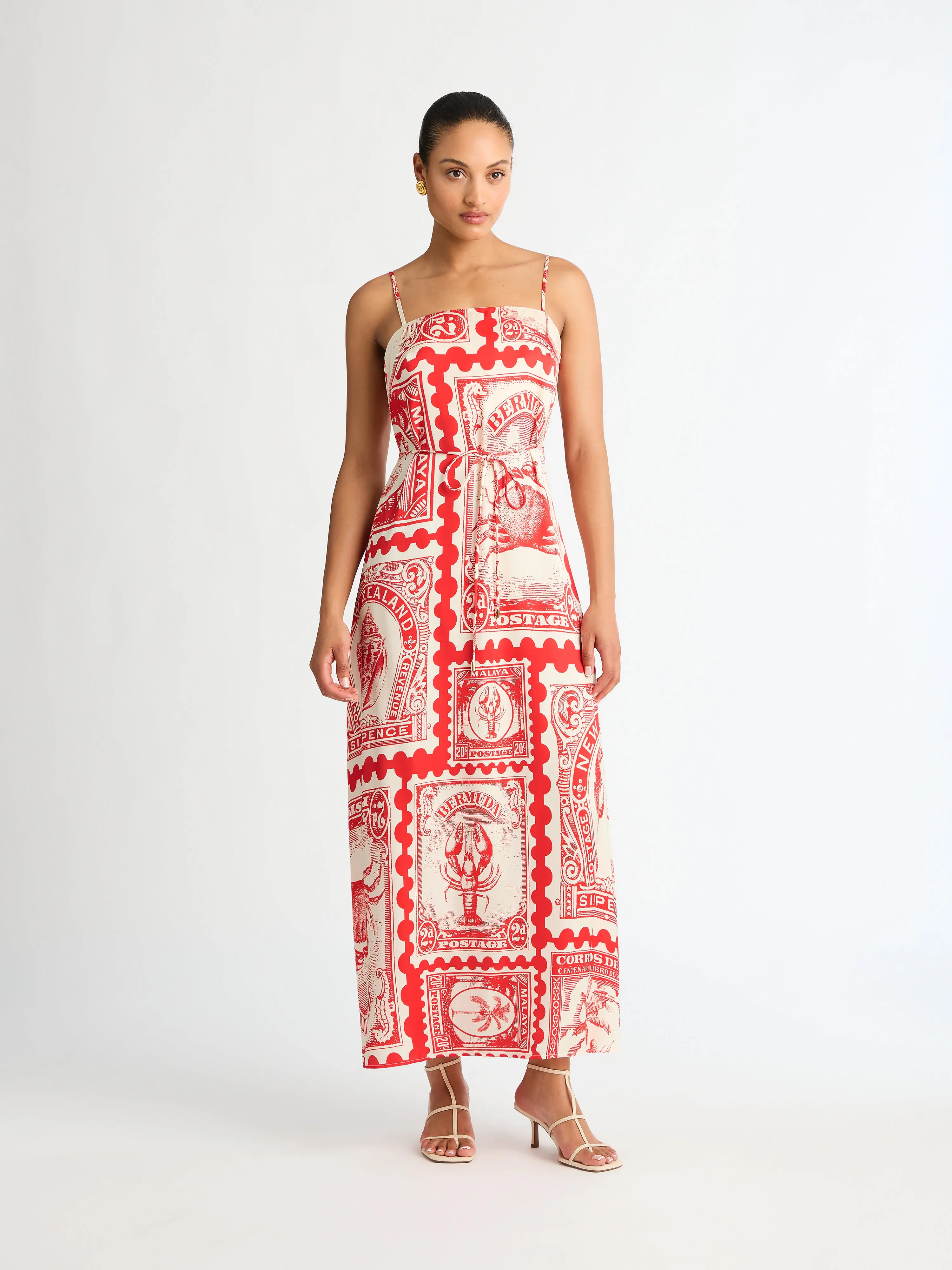 BERMUDA POST COLUMN MAXI DRESS