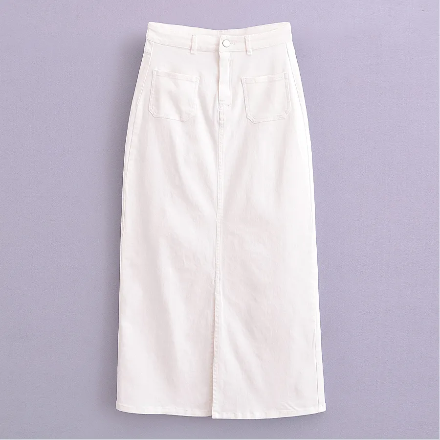 Billie stretch Denim maxi Skirt