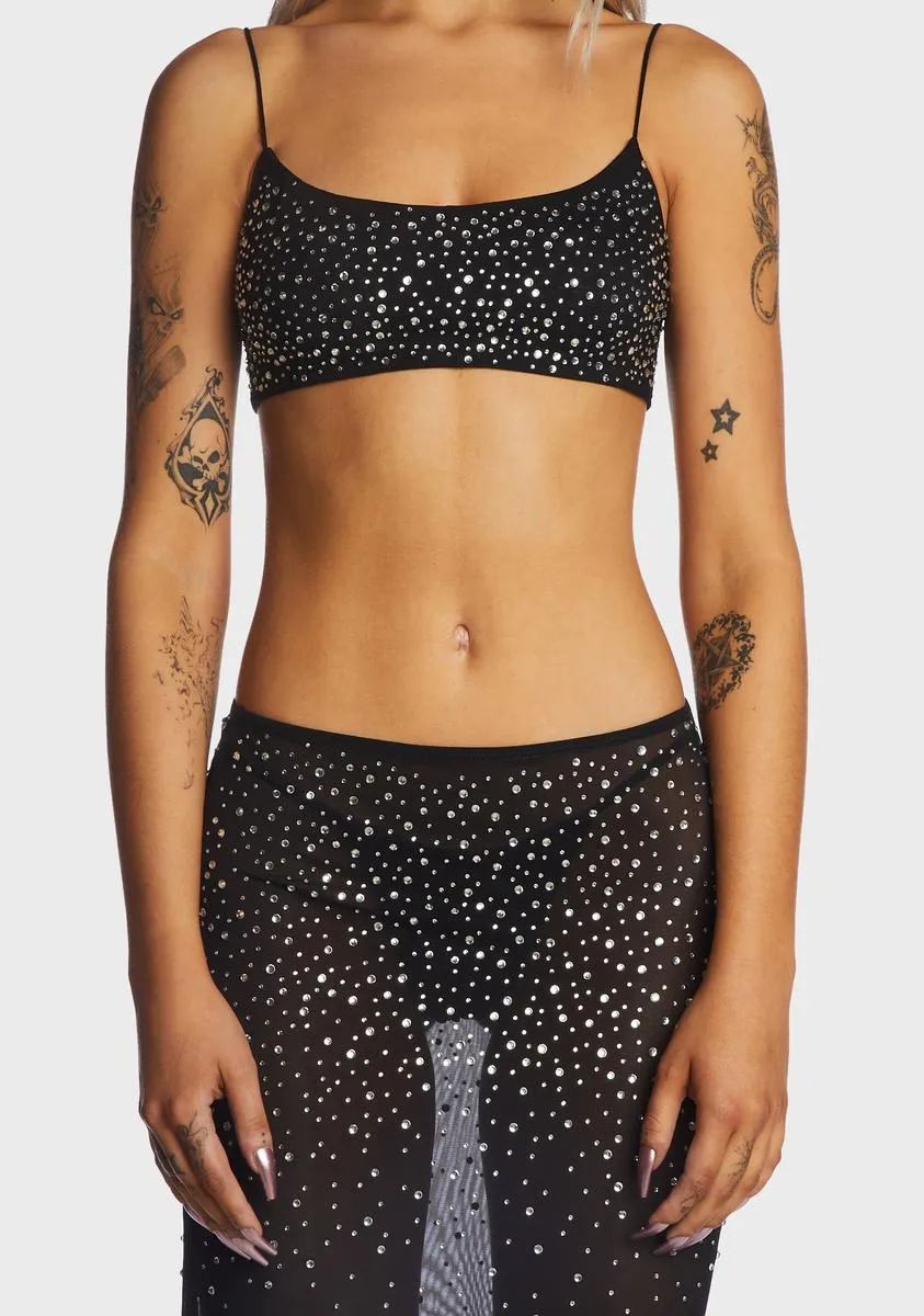 Black Embellished Skirt Set