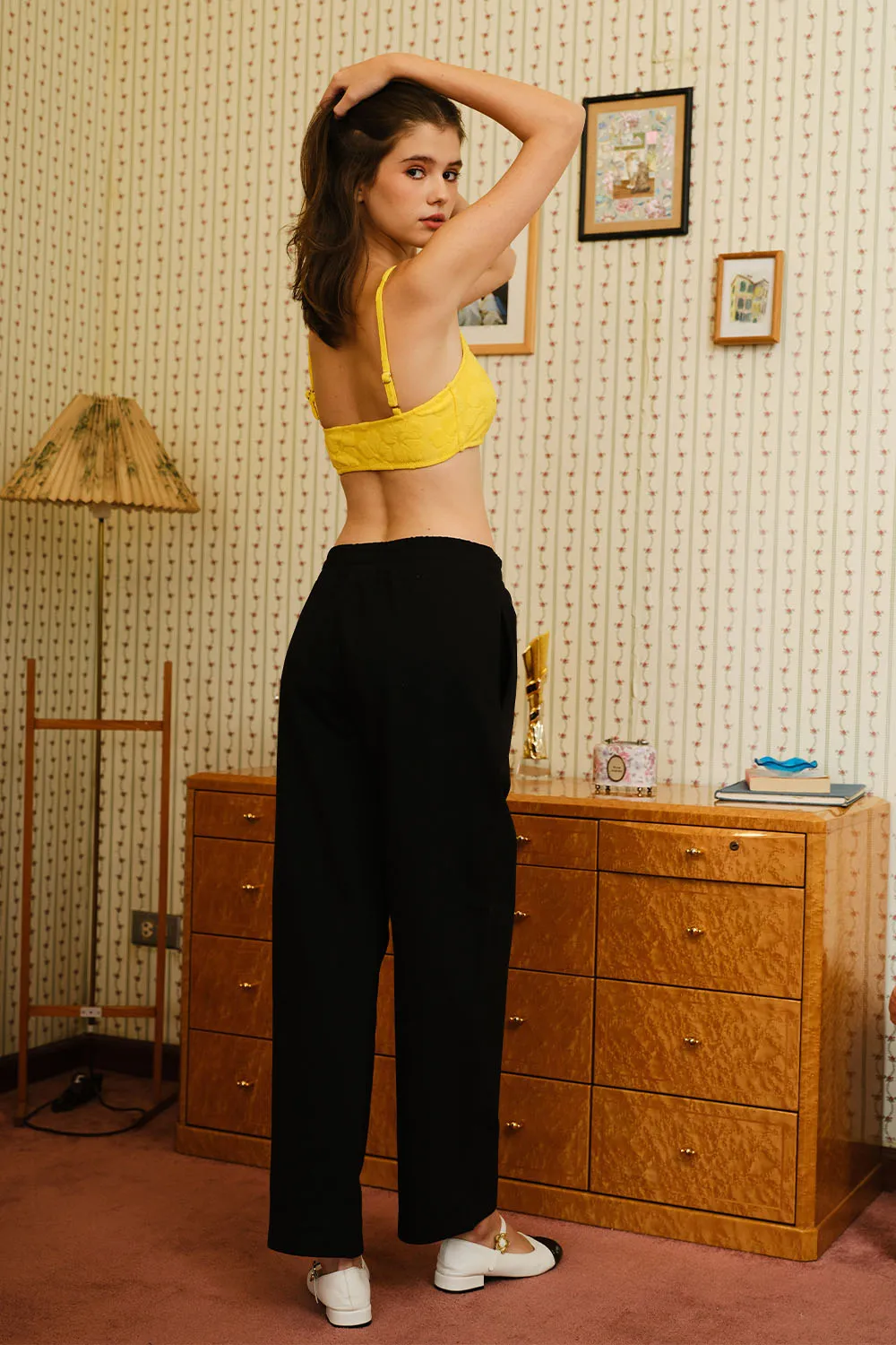 Black Straight Fit Sweatpants