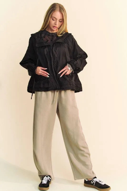 Blue Zone Planet |  Davi & Dani Drawstring Wide Leg Sweatpants