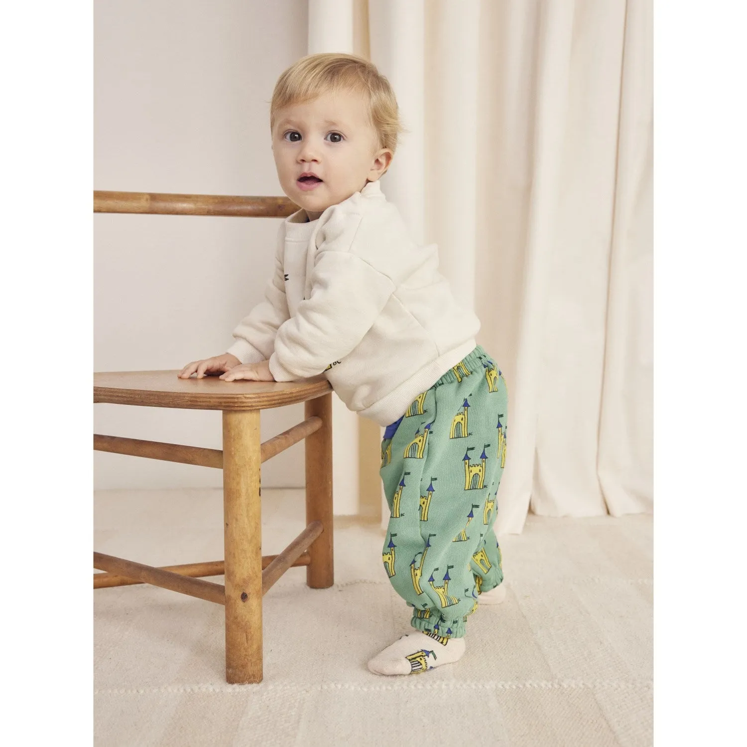 Bobo Choses Green Faraway Castle All Over Sweatpants