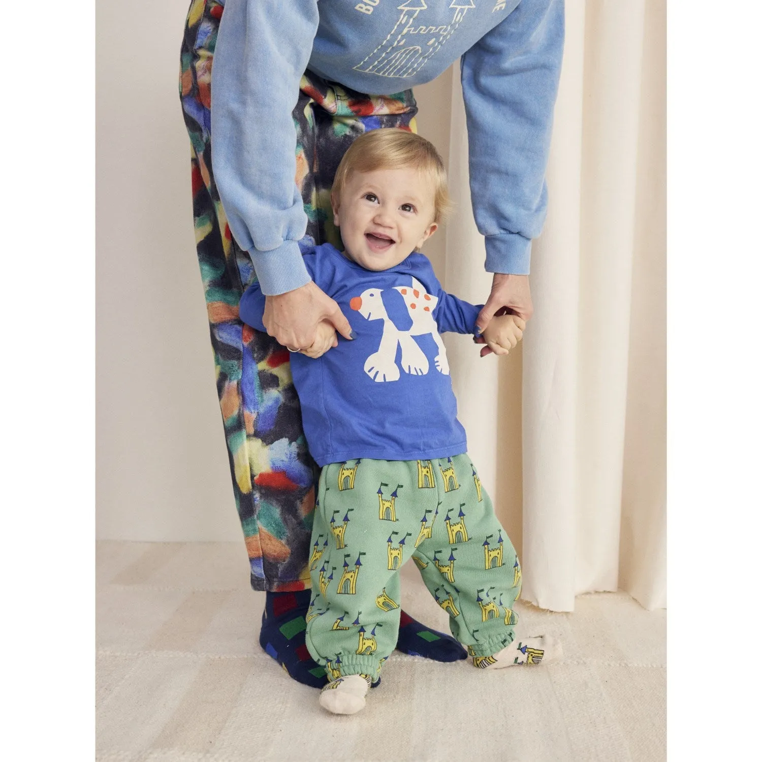 Bobo Choses Green Faraway Castle All Over Sweatpants