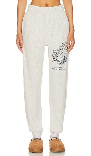Boys Lie Smitten Thermal Sweatpants in Light Grey