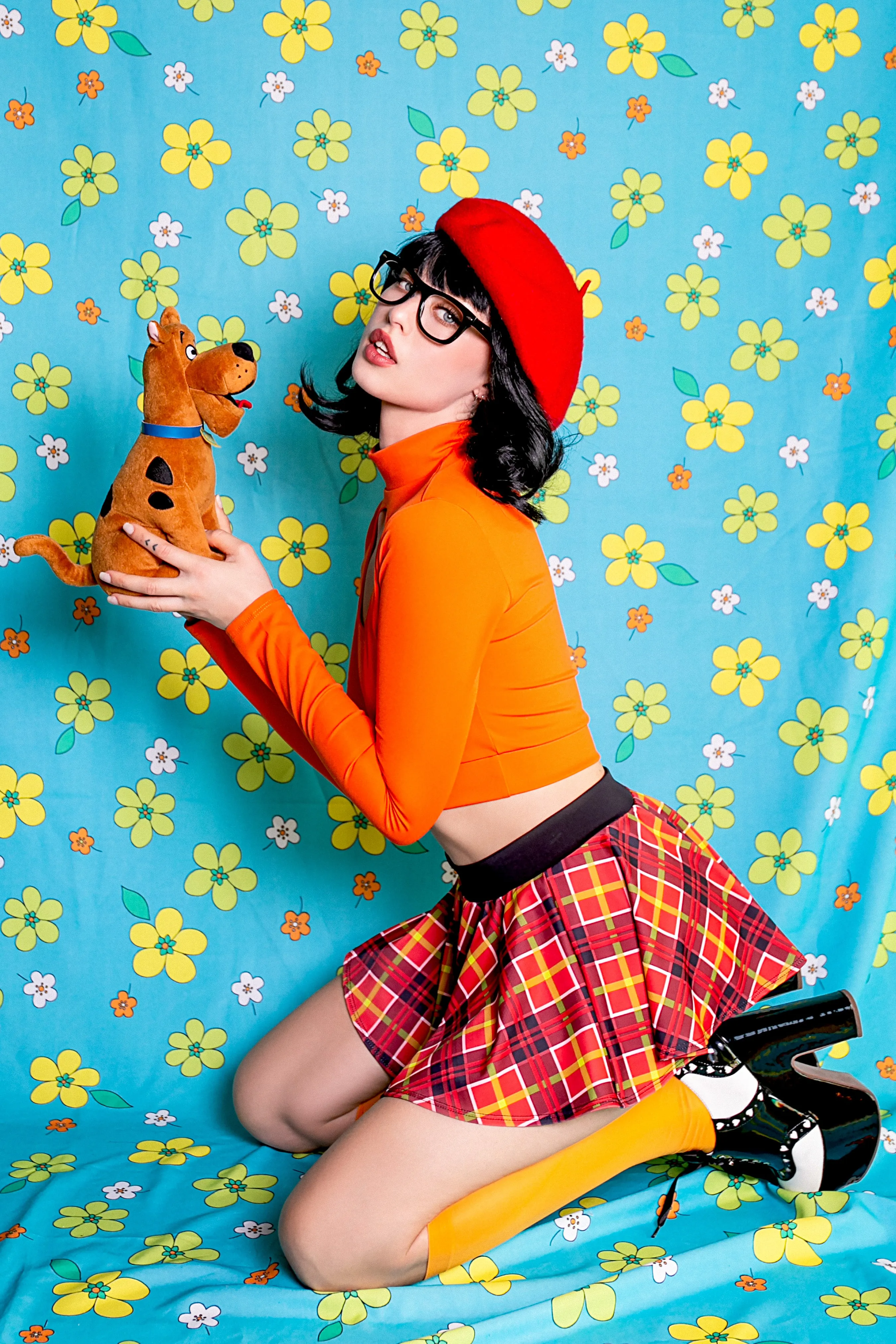 Brains of the Mystery Gang Plaid Schoolgirl Set