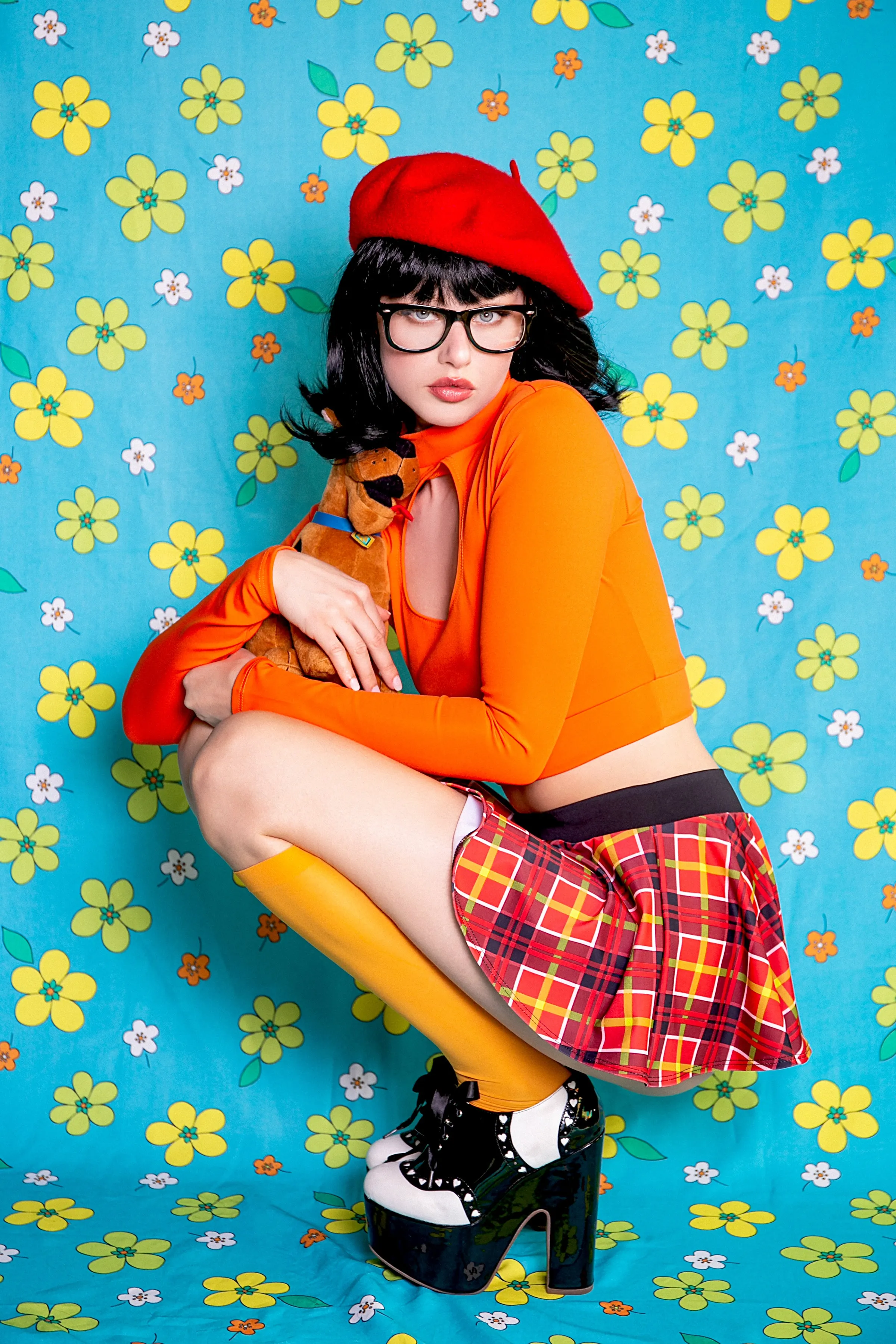 Brains of the Mystery Gang Plaid Schoolgirl Set