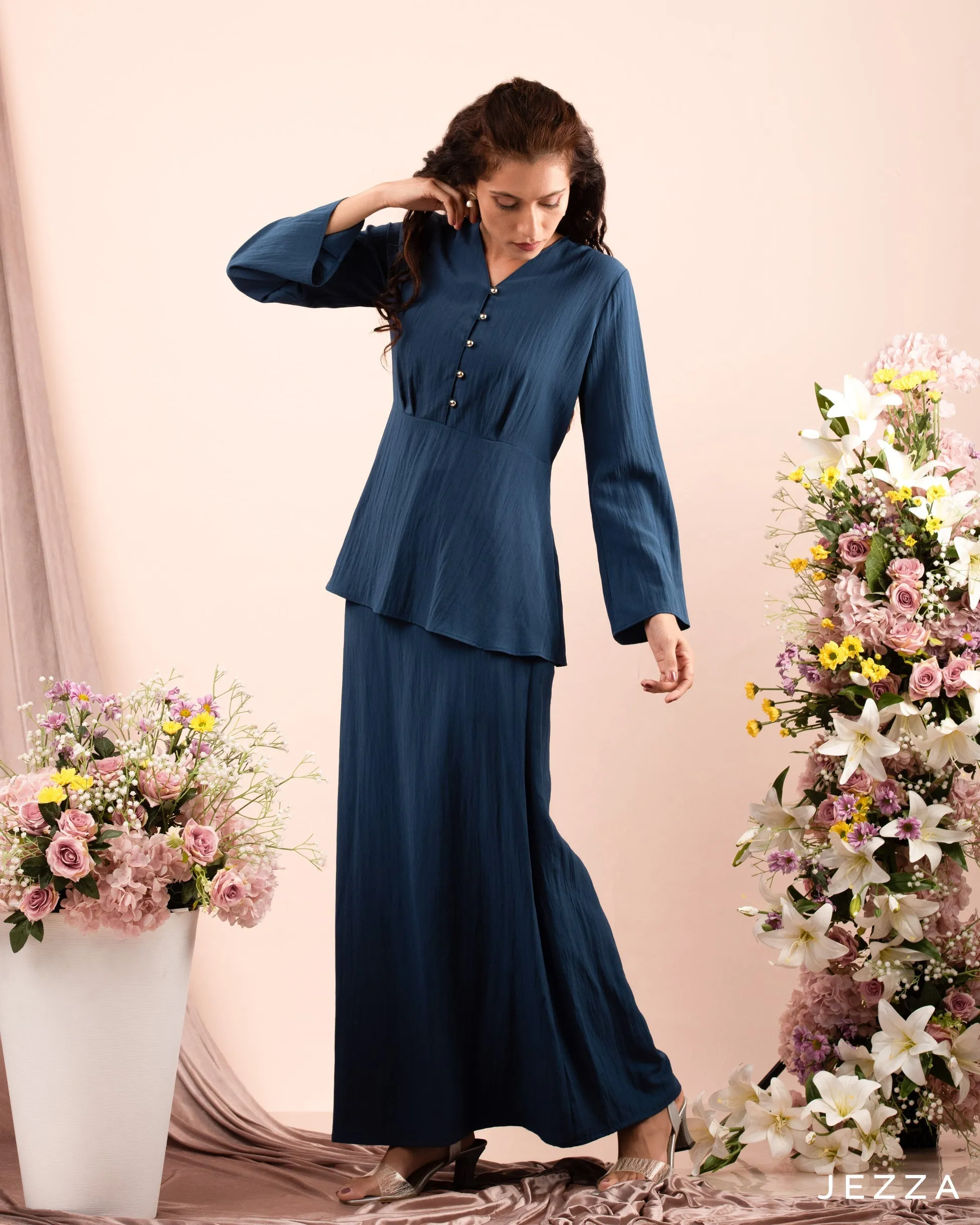 Brocade Satin Top & Skirt Set 58502/59972