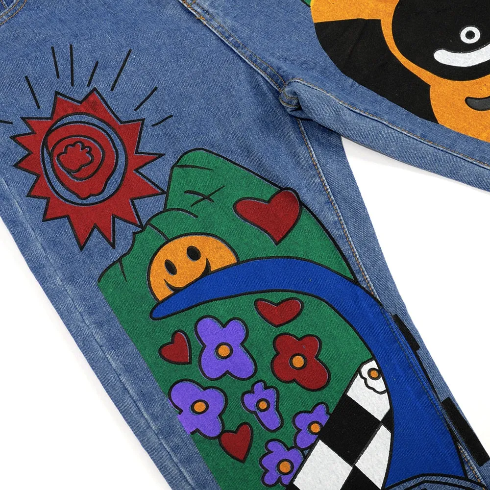 Cartoon Printed Jeans