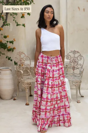 Cassis Pink Maxi Skirt