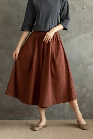 Casual Wide Leg Skirt Pant C2857