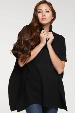 Cozy Turtle Neck Poncho Sweater