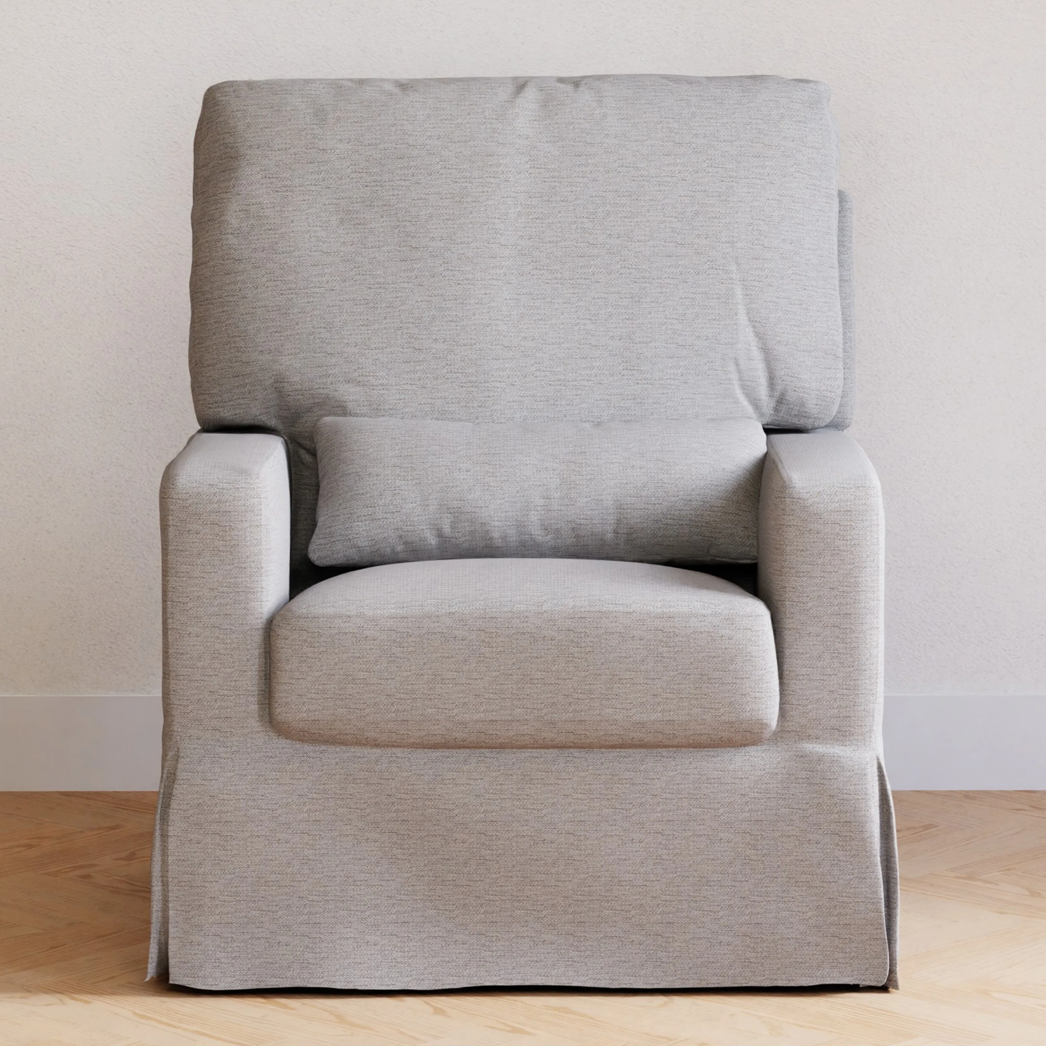 Crawford Pillowback Comfort Swivel Glider in Eco-Performance Fabric | Water Repellent & Stain Resistant