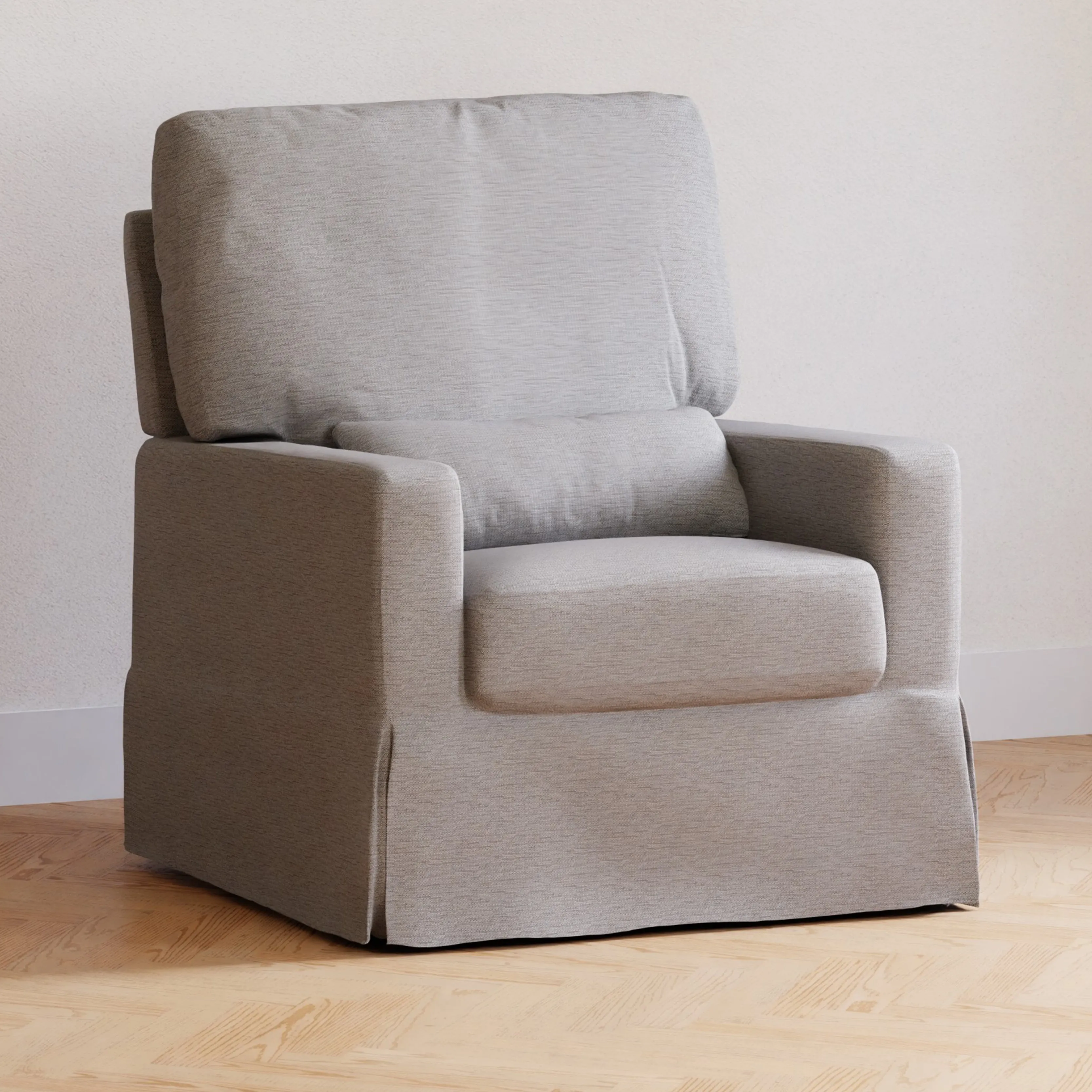 Crawford Pillowback Comfort Swivel Glider in Eco-Performance Fabric | Water Repellent & Stain Resistant