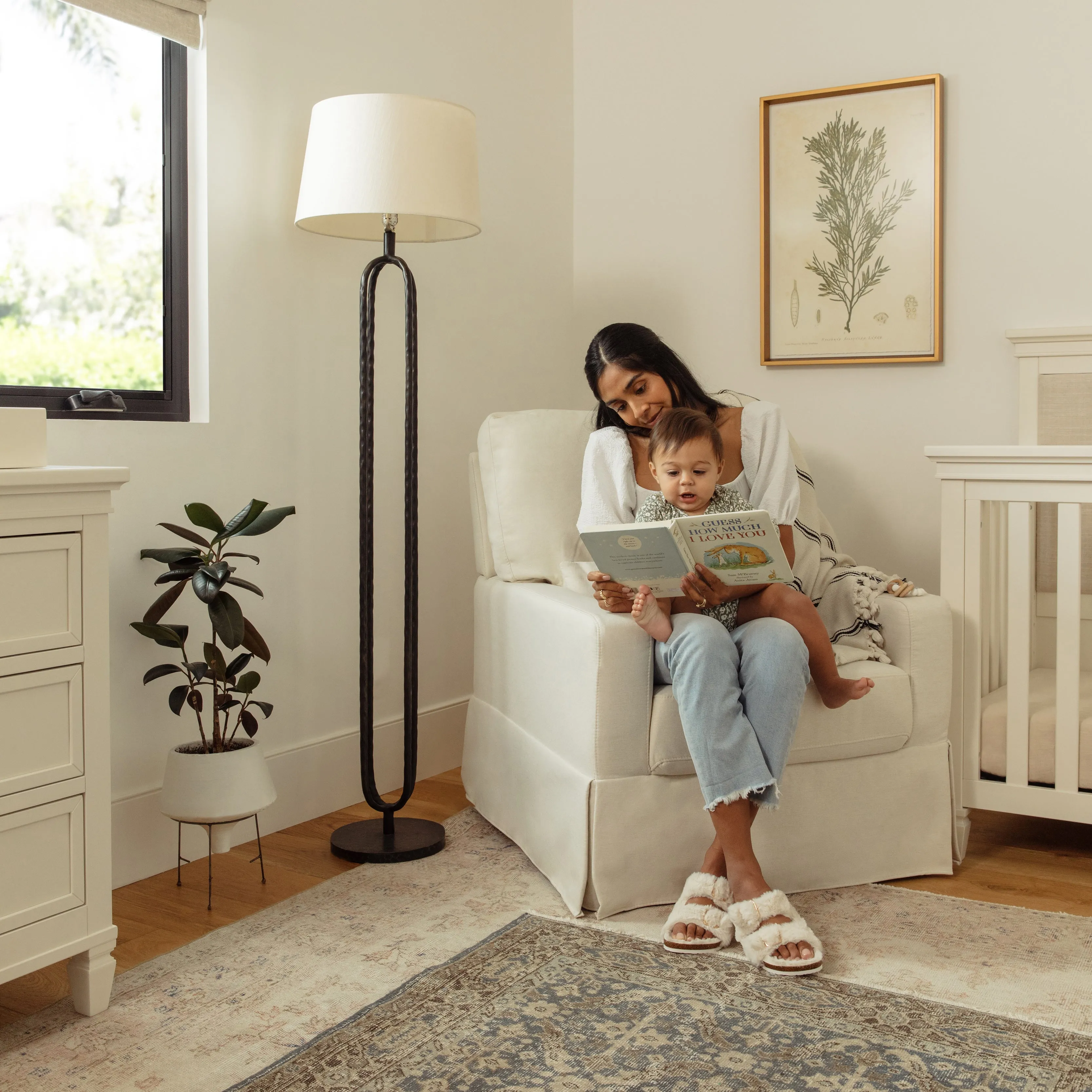 Crawford Pillowback Comfort Swivel Glider in Eco-Performance Fabric | Water Repellent & Stain Resistant