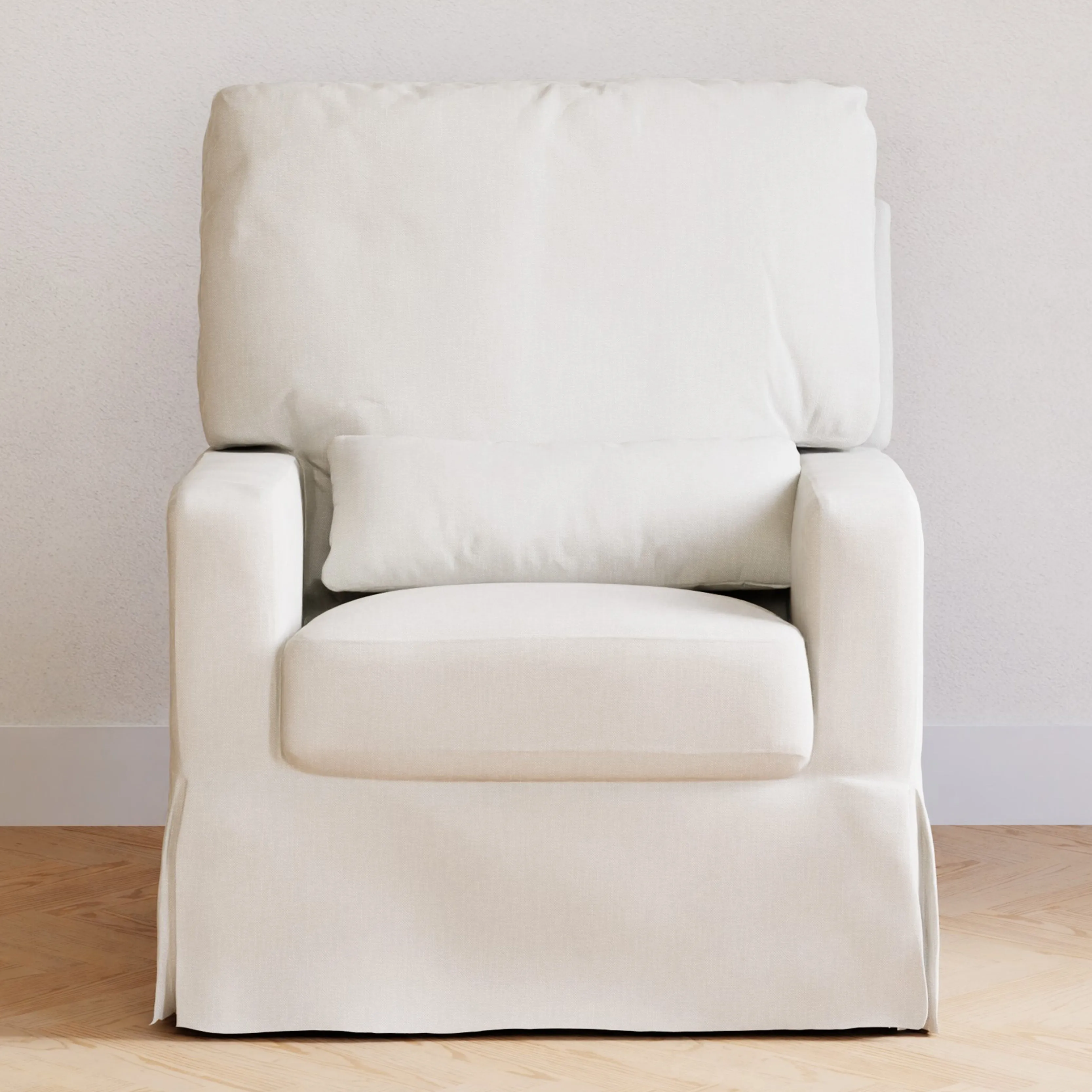 Crawford Pillowback Comfort Swivel Glider in Eco-Performance Fabric | Water Repellent & Stain Resistant