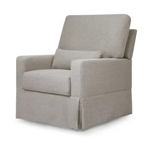 Crawford Pillowback Comfort Swivel Glider in Eco-Performance Fabric | Water Repellent & Stain Resistant