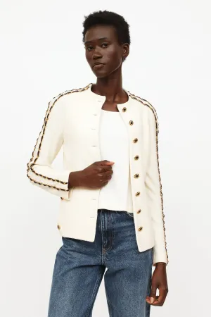 Cream Knit Blazer