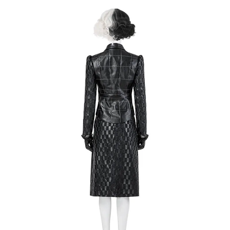 Cruella 2021 Cosplay Cruella De Vil Costumes Halloween Cruella Devil Uniform Suit
