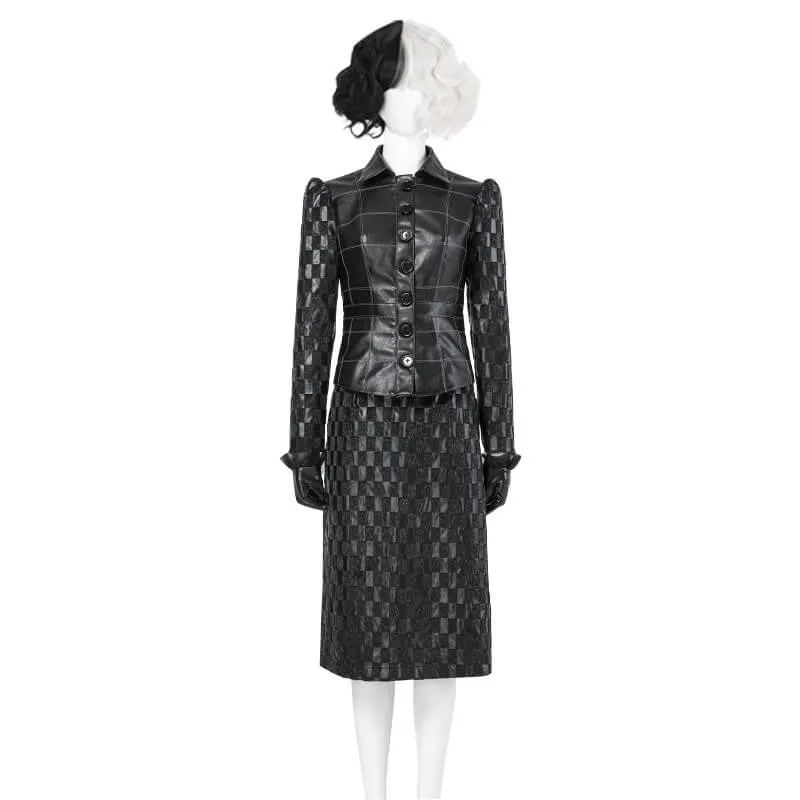 Cruella 2021 Cosplay Cruella De Vil Costumes Halloween Cruella Devil Uniform Suit