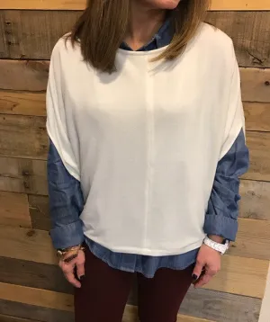 Cupcakes and Cashmere Ivory Poncho