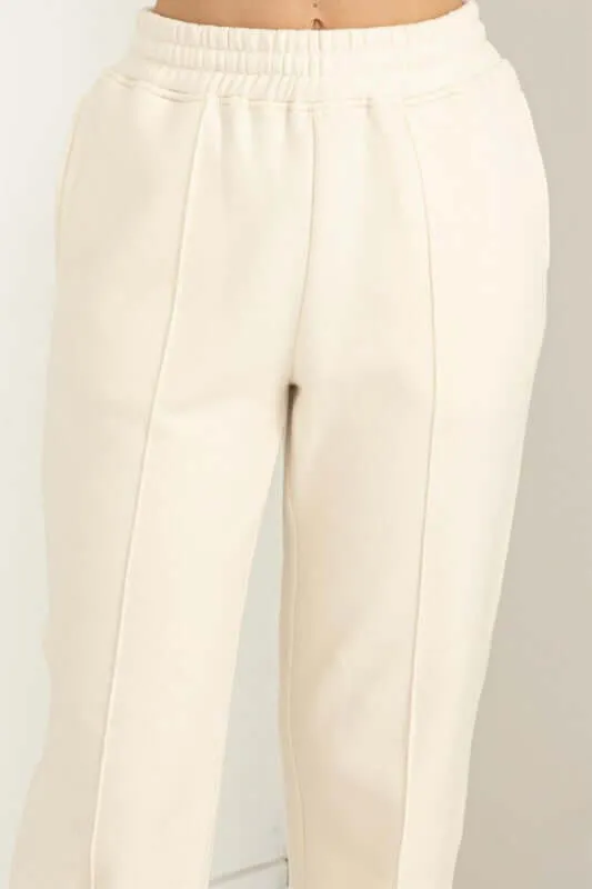 Cute Take High-Waisted Pintuck Sweatpants