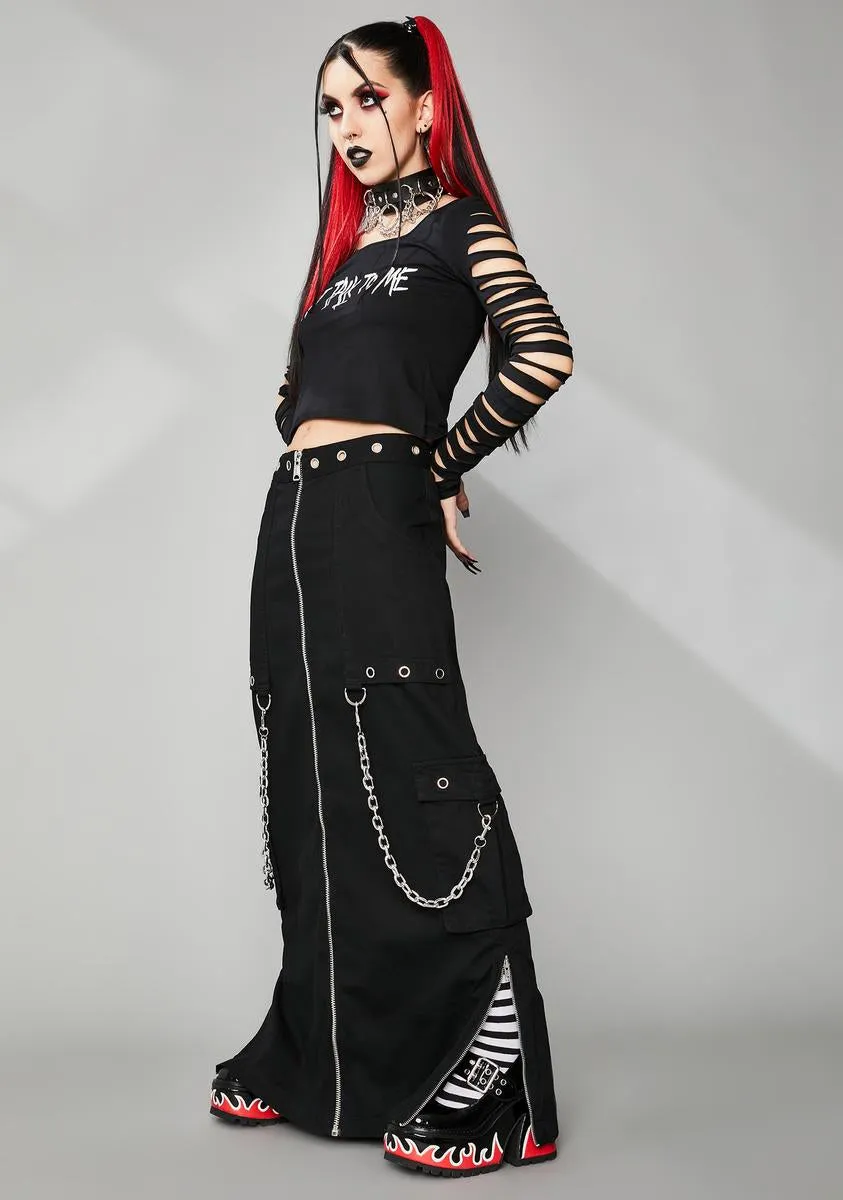 Cyber Vamp Maxi Skirt