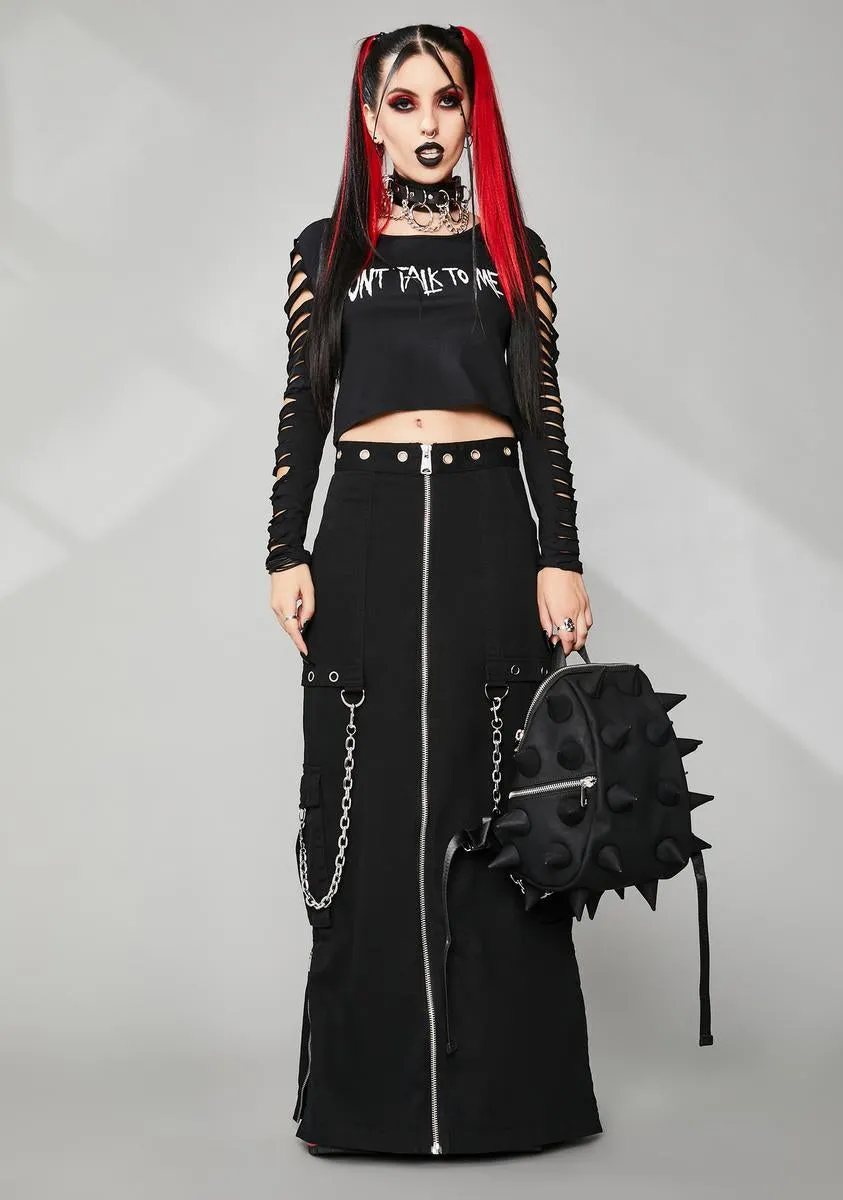 Cyber Vamp Maxi Skirt
