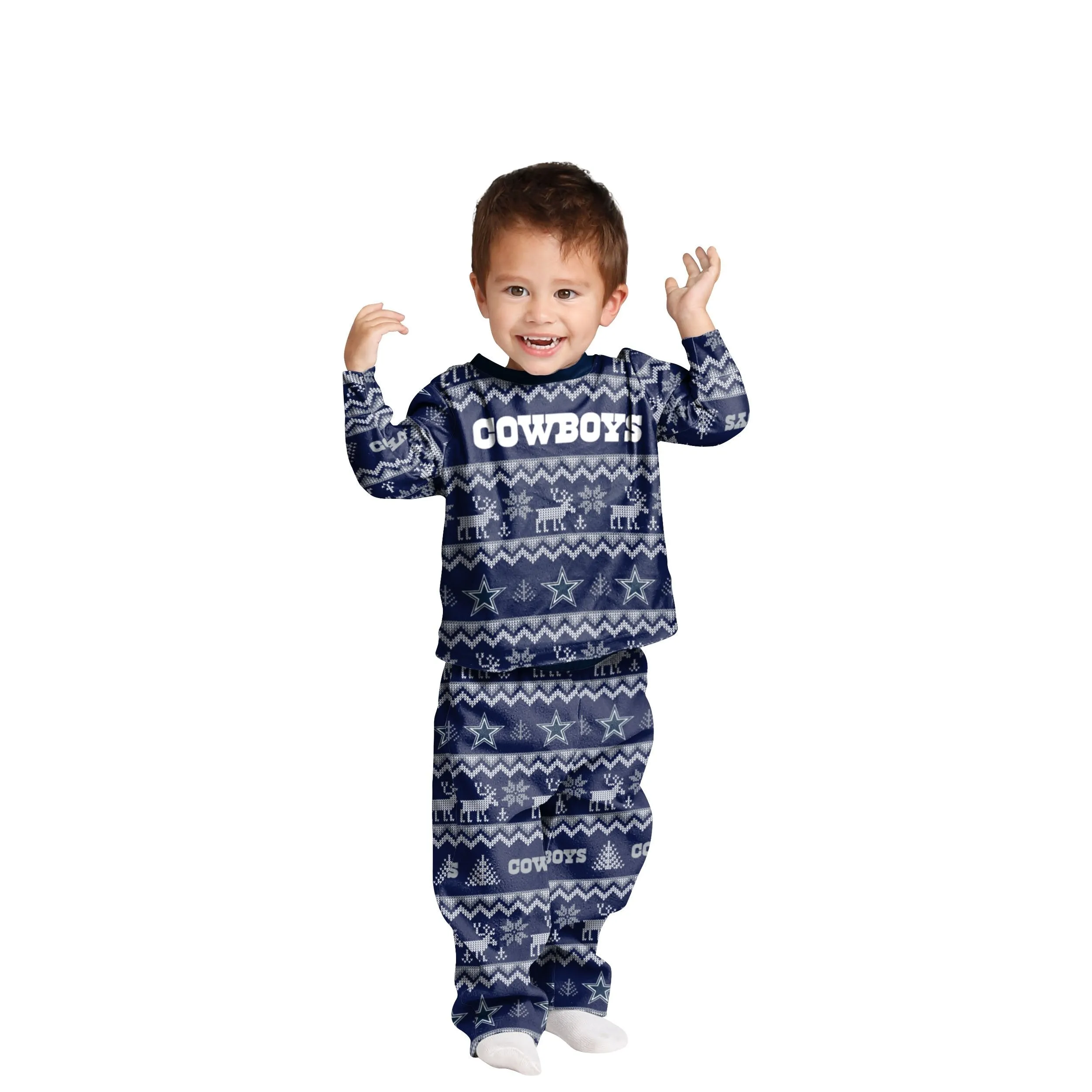 Dallas Cowboys NFL Ugly Pattern Family Holiday Pajamas