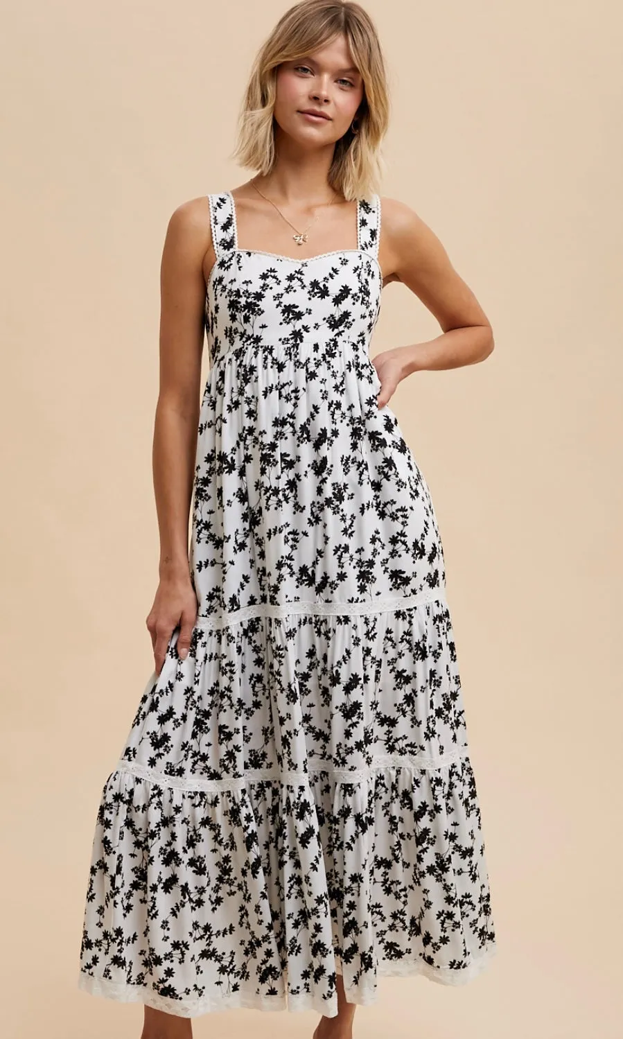 D'Arcy Cream Floral Print Maxi Dress