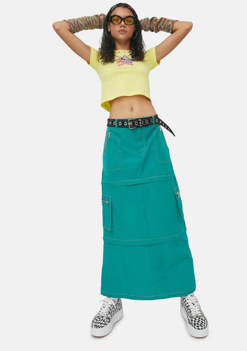 Dial Tone Cargo Maxi Skirt