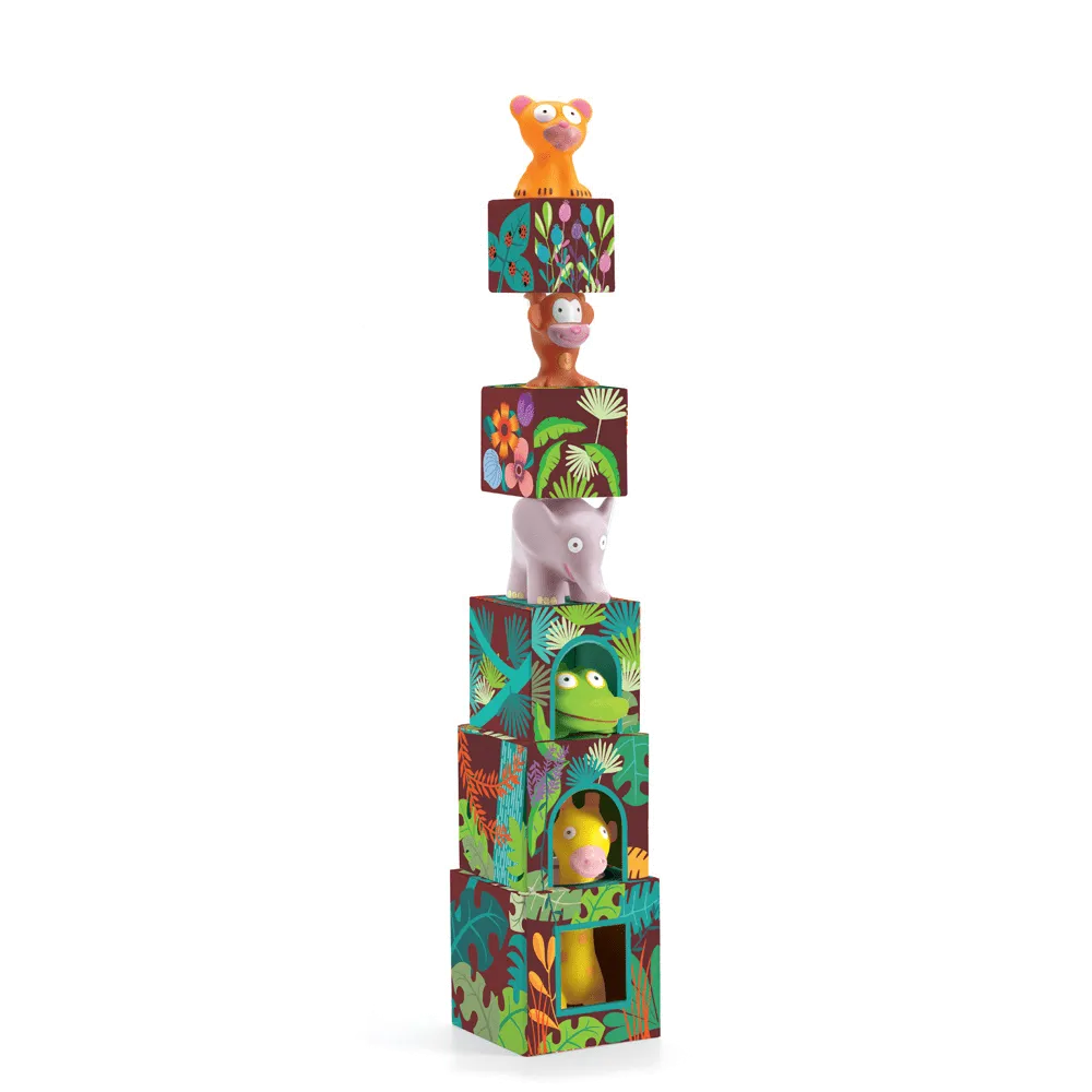 Djeco DJ09101 MAXI Topanijungle Stacking Game