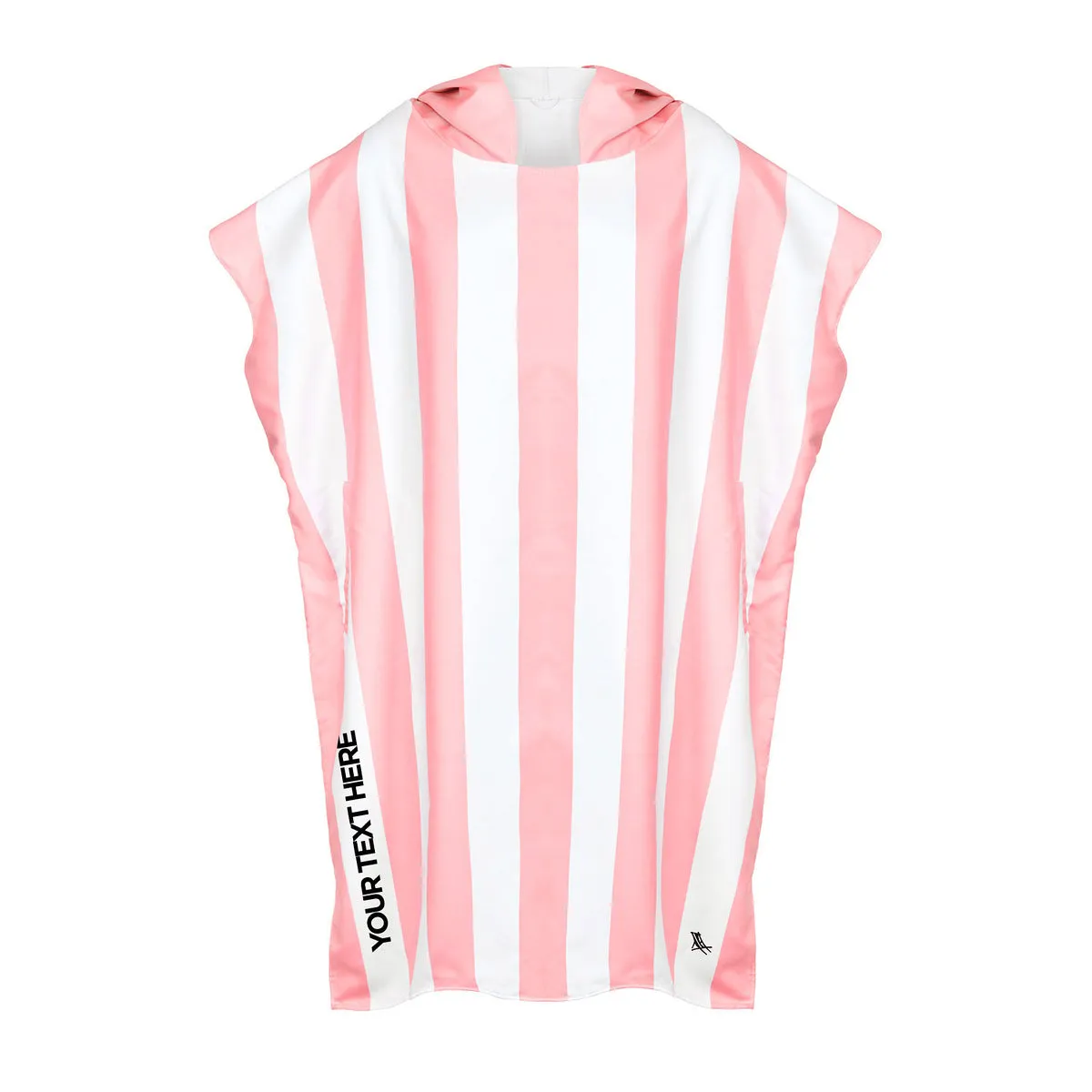 Dock & Bay Poncho Adults - Malibu Pink - Customised Embroidery Personalised for You