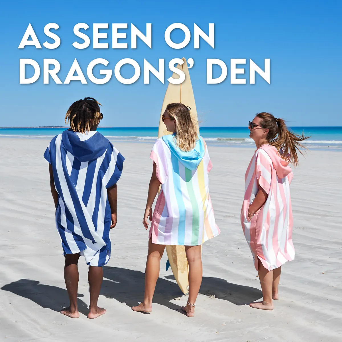 Dock & Bay Poncho Adults - Malibu Pink - Customised Embroidery Personalised for You
